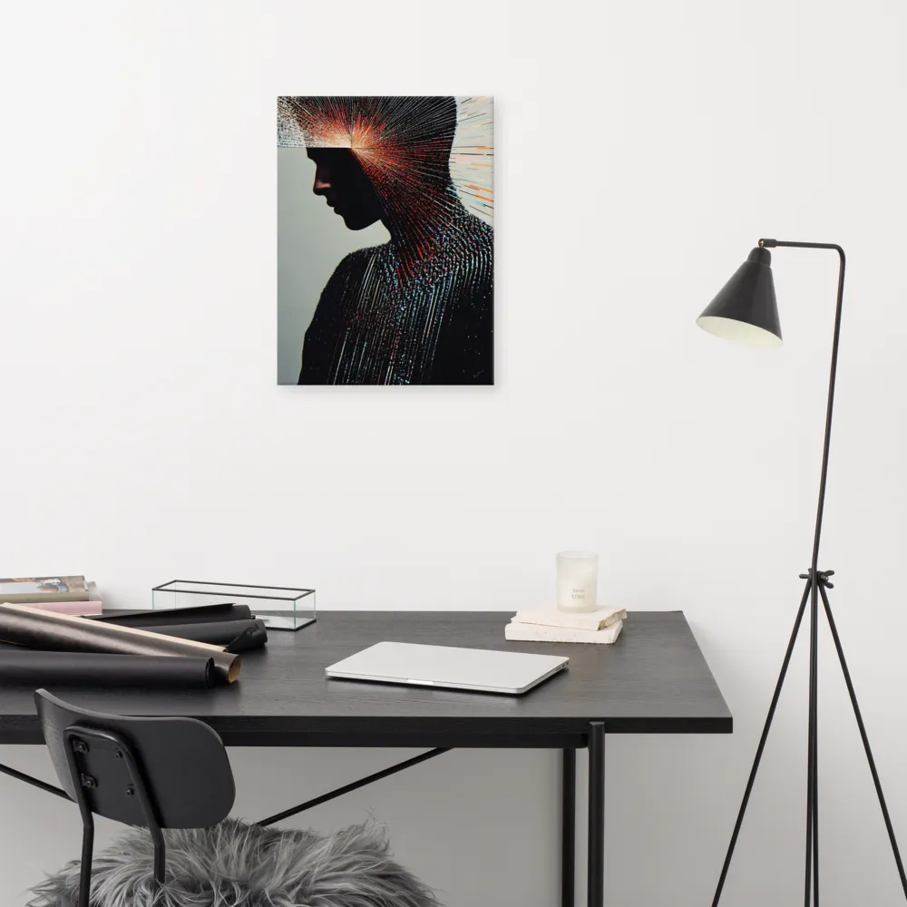 Radiant Reflection: An Abstract Journey of Thought | Canvas | 18″×24″