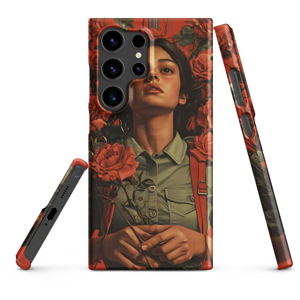 Harmony and Strength: A Portrait Among Roses