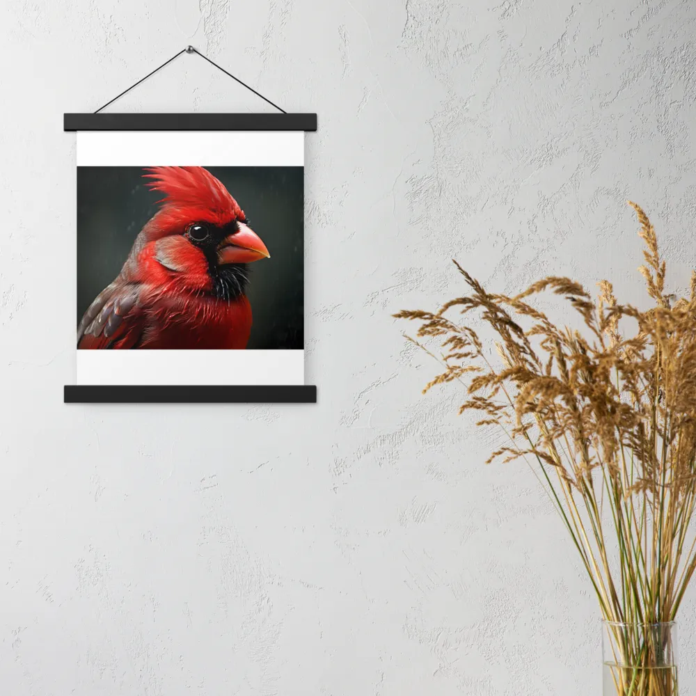 The Bold Cardinal | Poster With Black Wood Hanger | 11″×14″