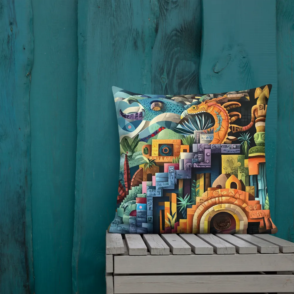 Embrace of the Mythical Landscape | Pillow | 22″×22″