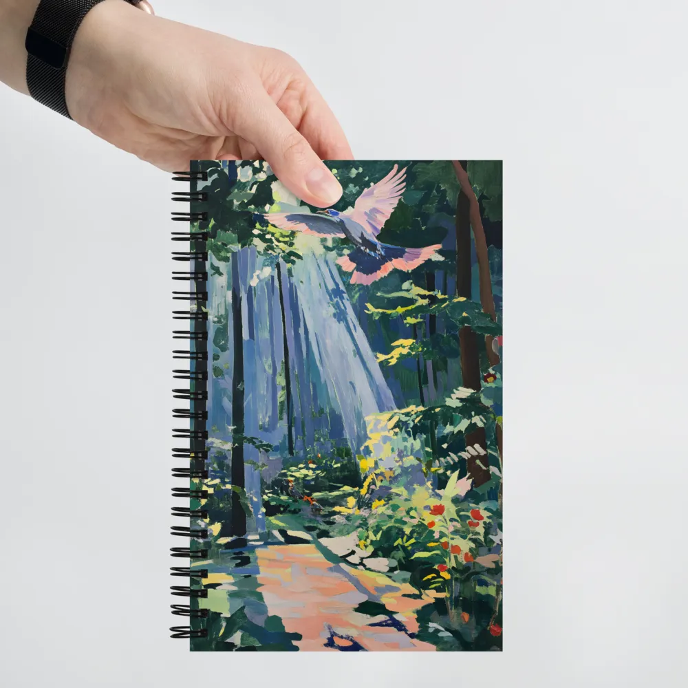 Flight of Light: A Serene Forest | Spiral Notebook