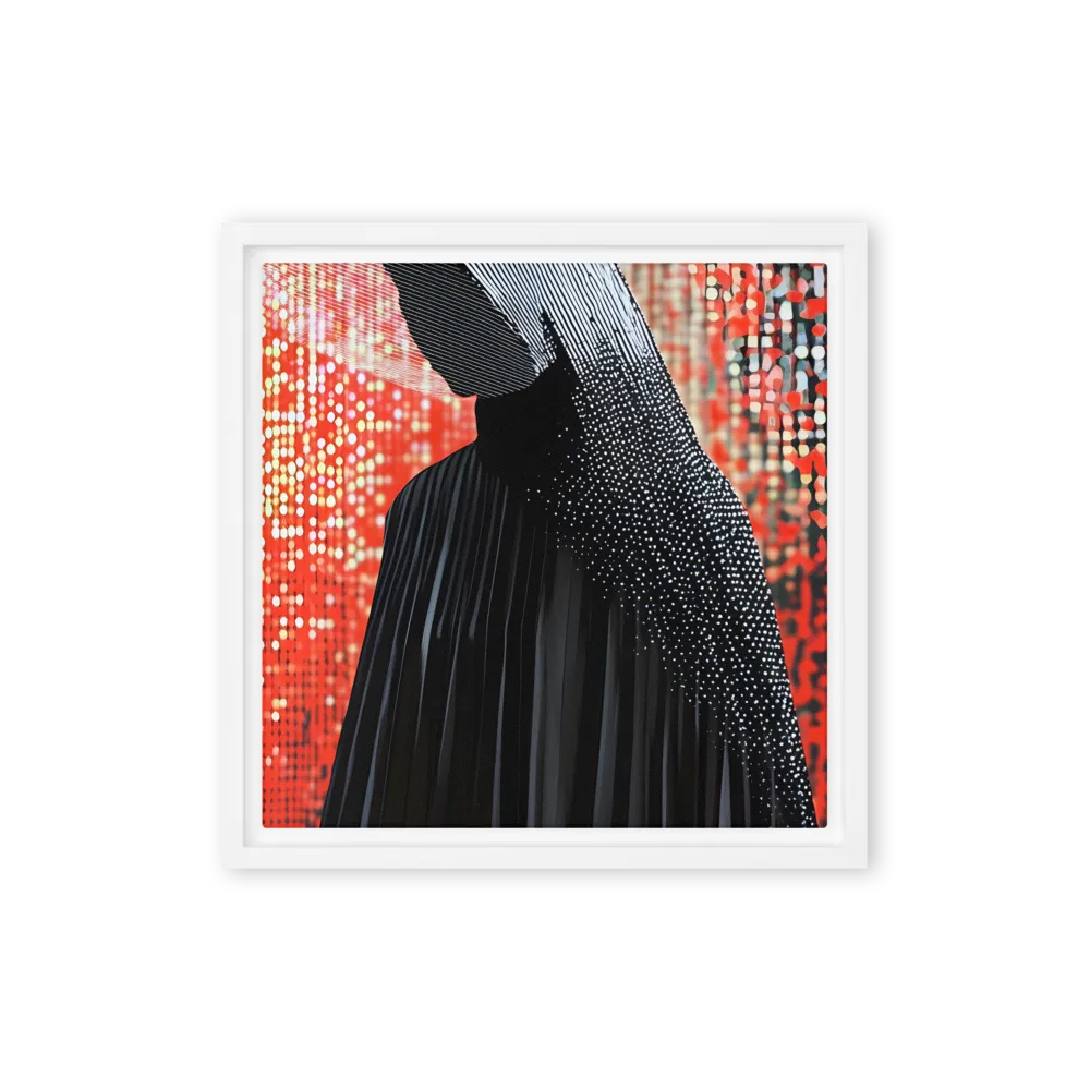 Veil of Modernity | Canvas with White Frame | 12″×12″