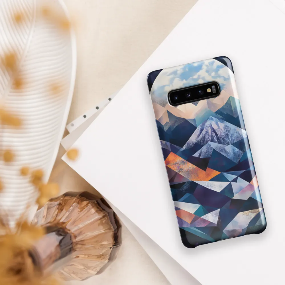 Luminous Peaks: A Geometric Reverie | Phone Case |  S10 Plus | Snap Case | Glossy