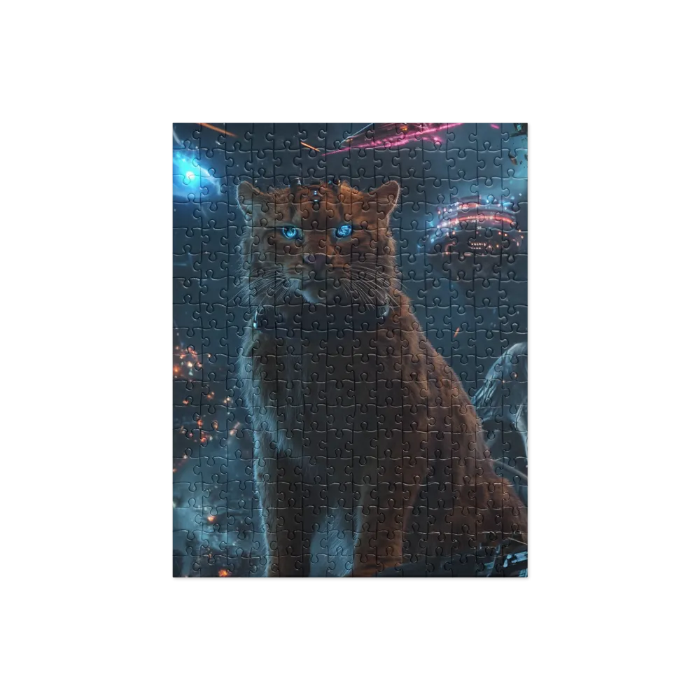 Cosmic Sentinel: The Majestic Panther | Jigsaw Puzzle | 252/520 pieces