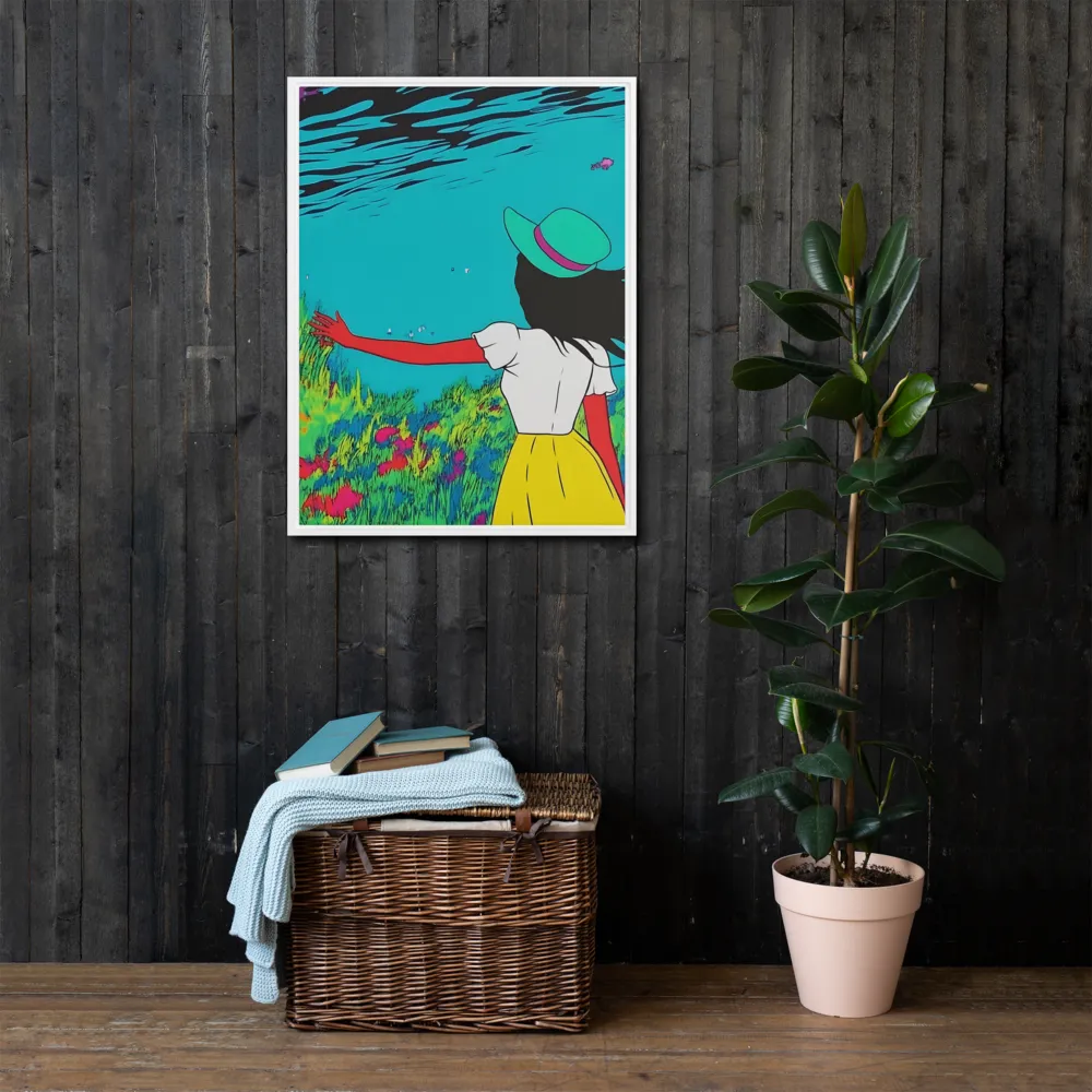 Whimsical Encounter | Canvas with White Frame | 24″×32″