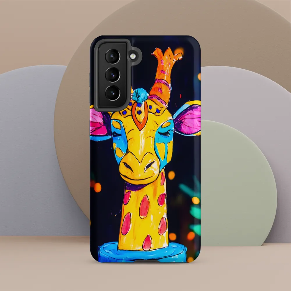 Whimsical Giraffe in Vibrant Colors