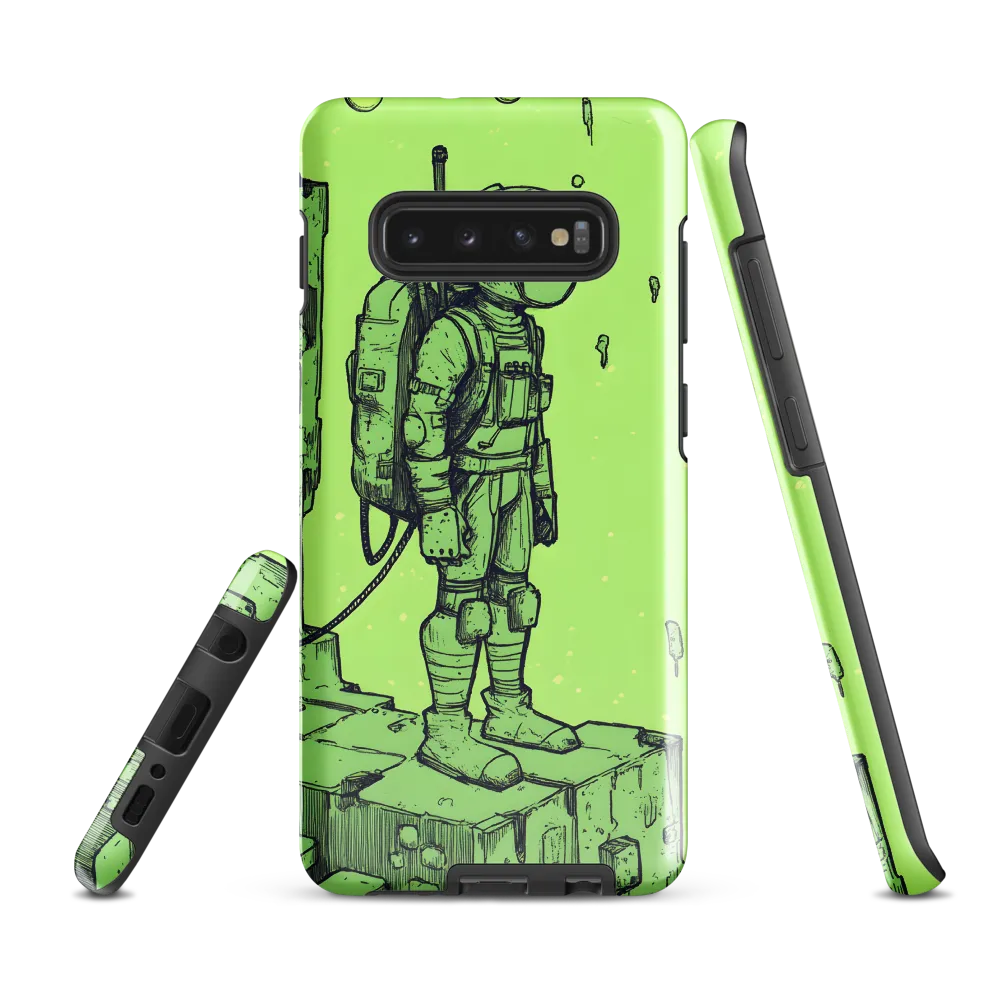 Exploration in a Green Cosmos | Phone Case |  S10 Plus | Tough Case | Glossy