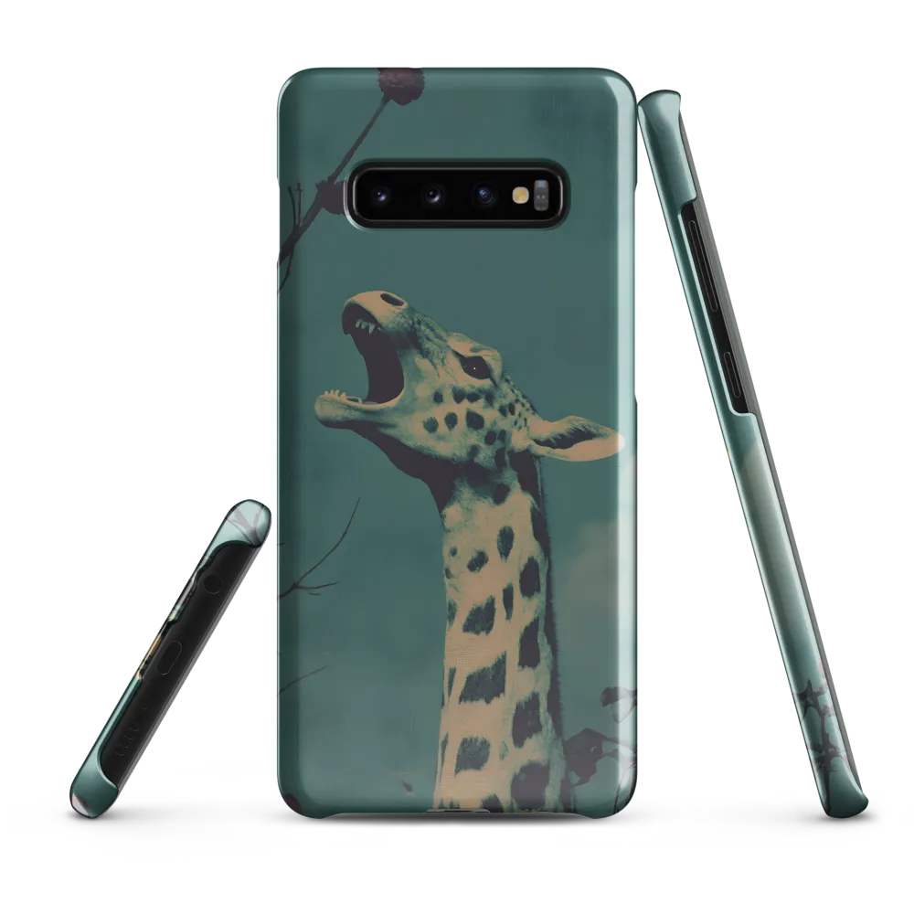 Whispers of the Tall: A Surreal Giraffe Encounter | Phone Case |  S10 Plus | Snap Case | Glossy