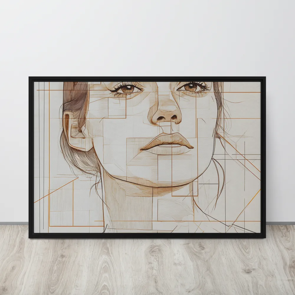Geometric Serenity: A Minimalist Portrait