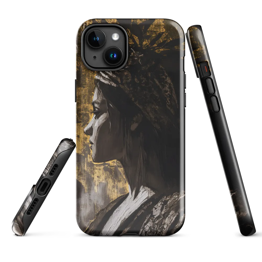 Golden Elegance: A Modern Profile Portrait