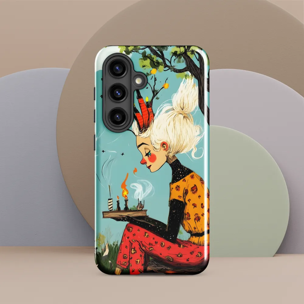Whimsical Nature Girl | Phone Case |  S24 | Tough Case | Glossy