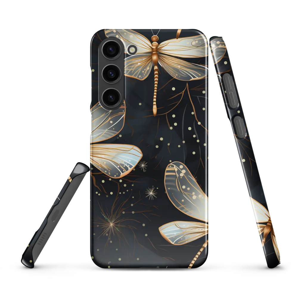 Ethereal Dance: Dragonflies in a Midnight Garden