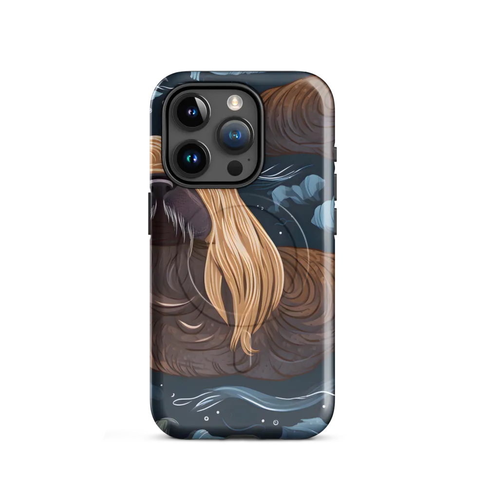 Whimsical Walruses in Deep Blue