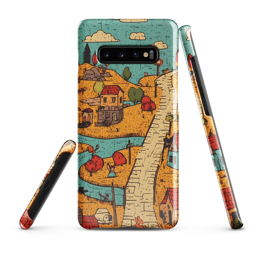 Whimsical Village Landscape | Phone Case |  S10 Plus | Snap Case | Glossy