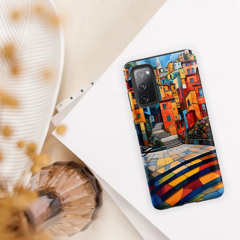 Vibrant Village: A Cubist Journey
