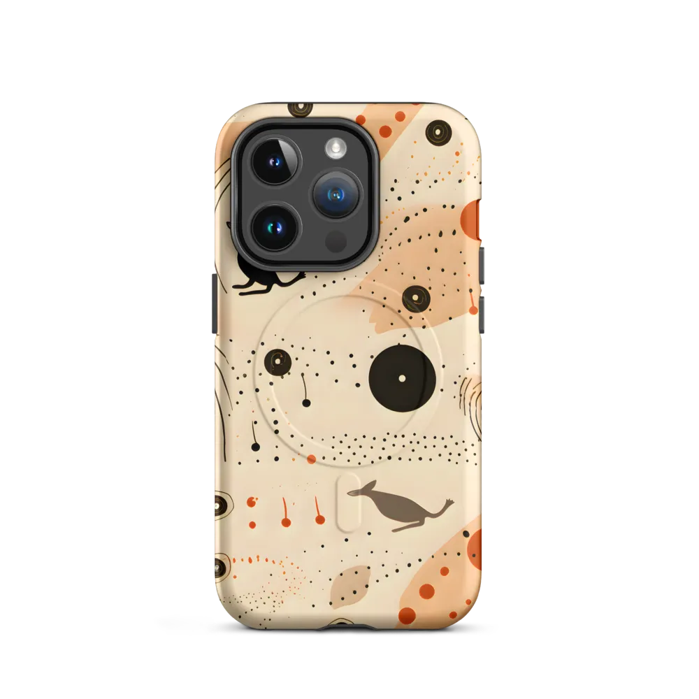 Playful Patterns in Earth Tones | Phone Case |  14 Pro | MagSafe® Tough Case | Matte