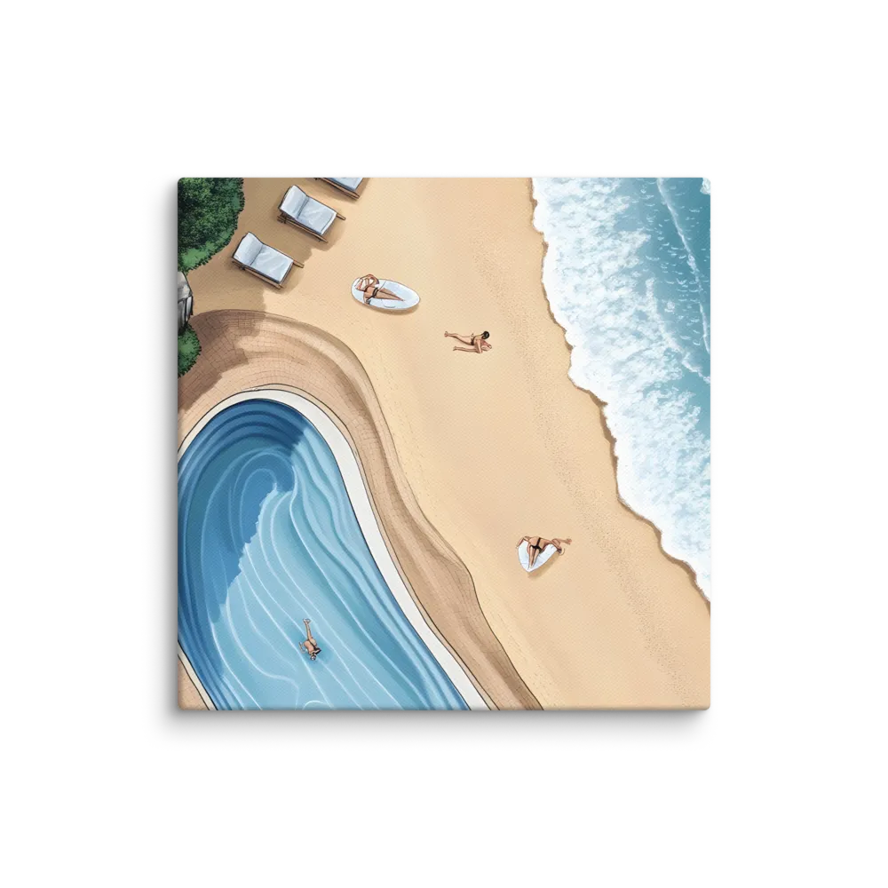 Serenity by the Shore | Canvas | 8″×8″