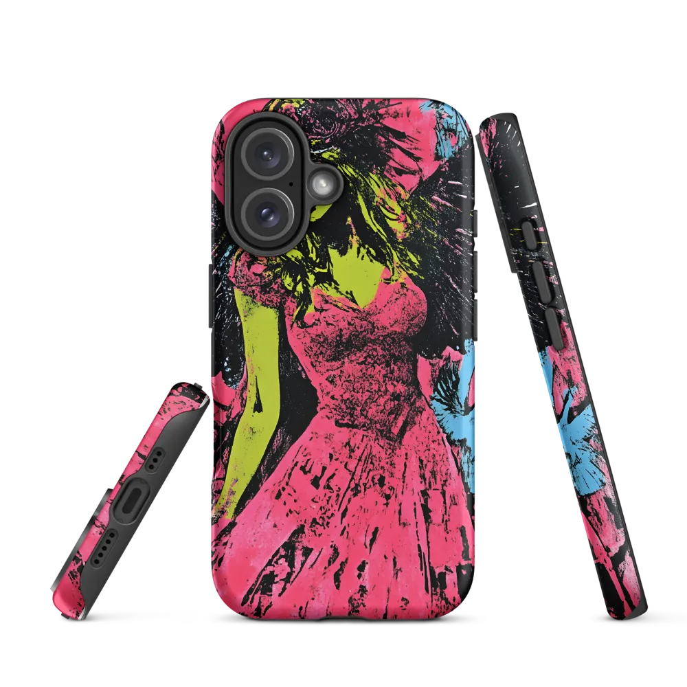 Mystical Angel in Neon Dreams | Phone Case