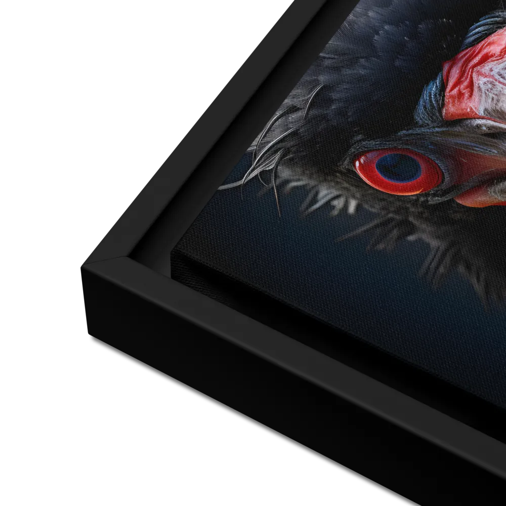 Gaze of the Abyss | Canvas with Black Frame | 12″×16″