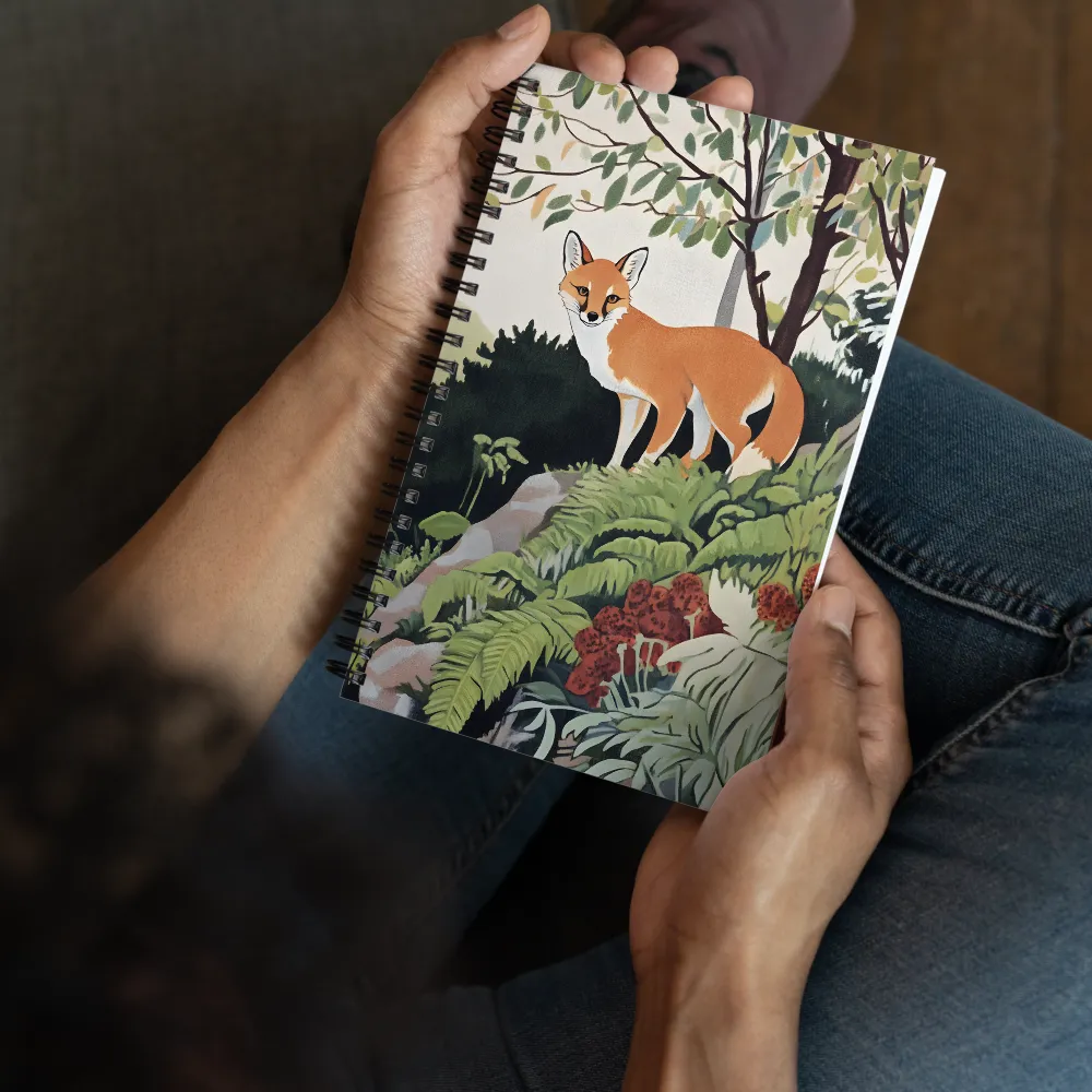 Whispers of the Forest: An Illustrated Fox | Spiral Notebook