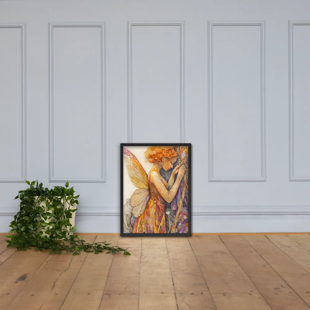 Whispers of the Frosted Meadow | Poster with Black Frame | 18″×24″