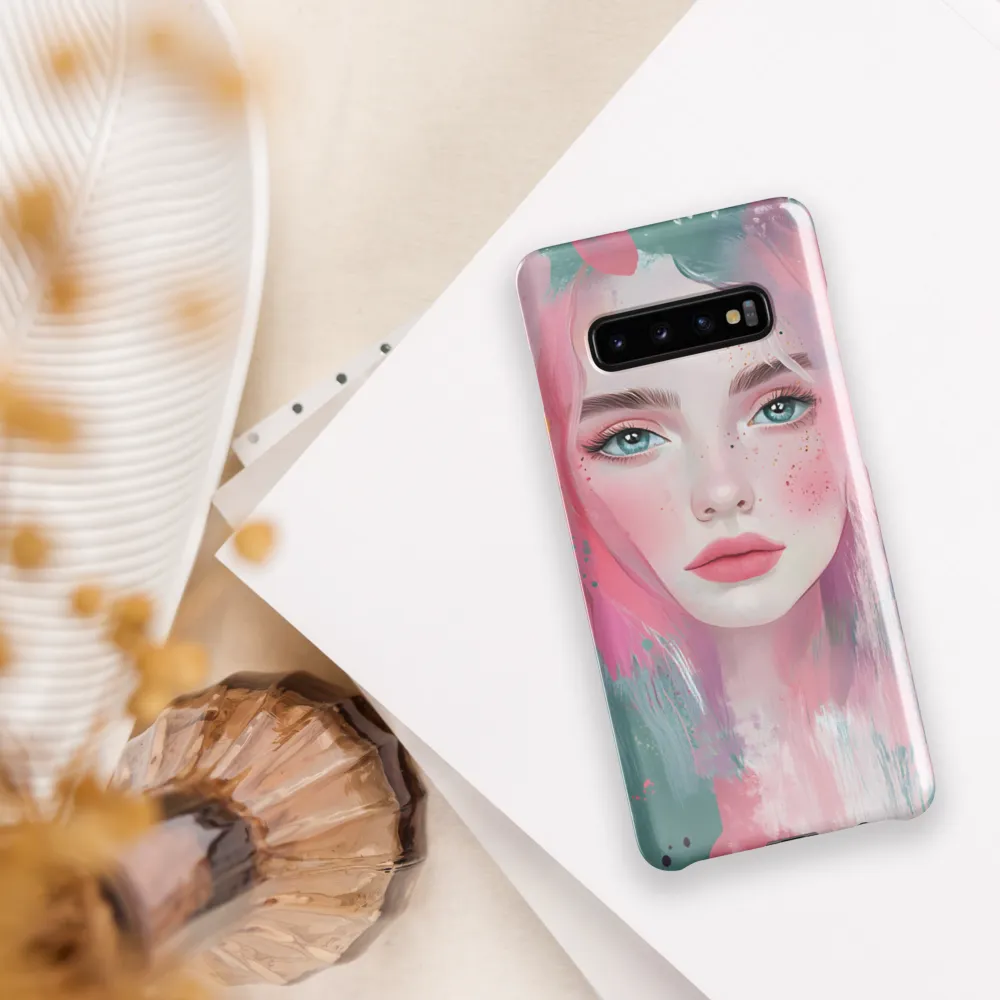 Dreamy Serenity: A Contemporary Portrait | Phone Case |  S10 Plus | Snap Case | Glossy