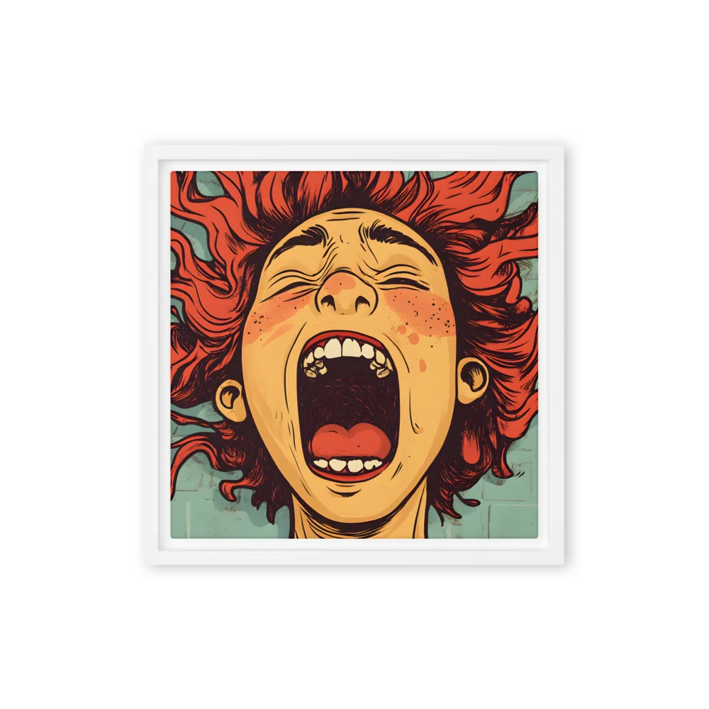 Fury Unleashed | Canvas with White Frame | 12″×12″