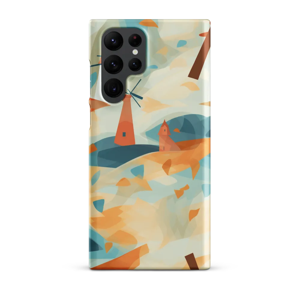 Whimsical Windmills in a Tranquil Landscape | Phone Case |  S22 Ultra | Snap Case | Matte