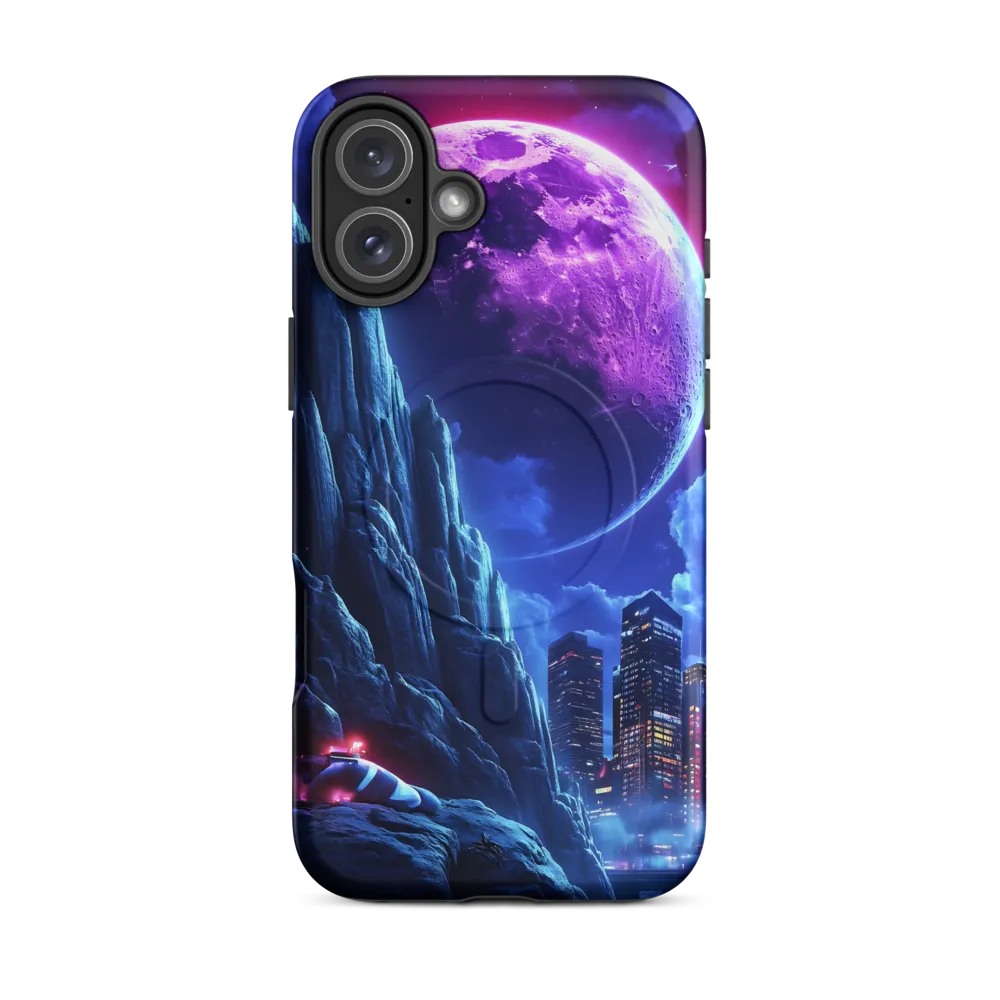 Celestial Dreams: A Futuristic Cityscape | Phone Case |  16 Plus | MagSafe® Tough Case | Matte