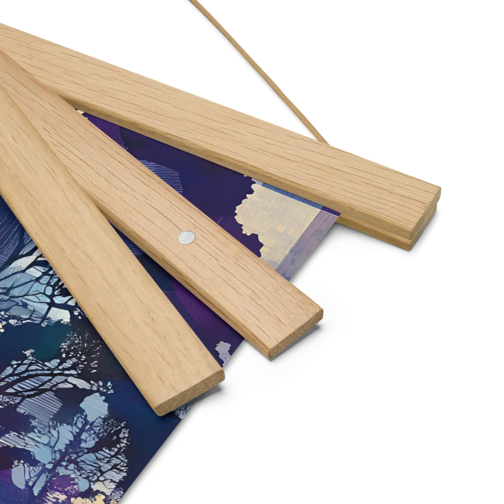 Tranquil Geometry: A Journey Through Color | Poster With Oak Wood Hanger | 14″×14″