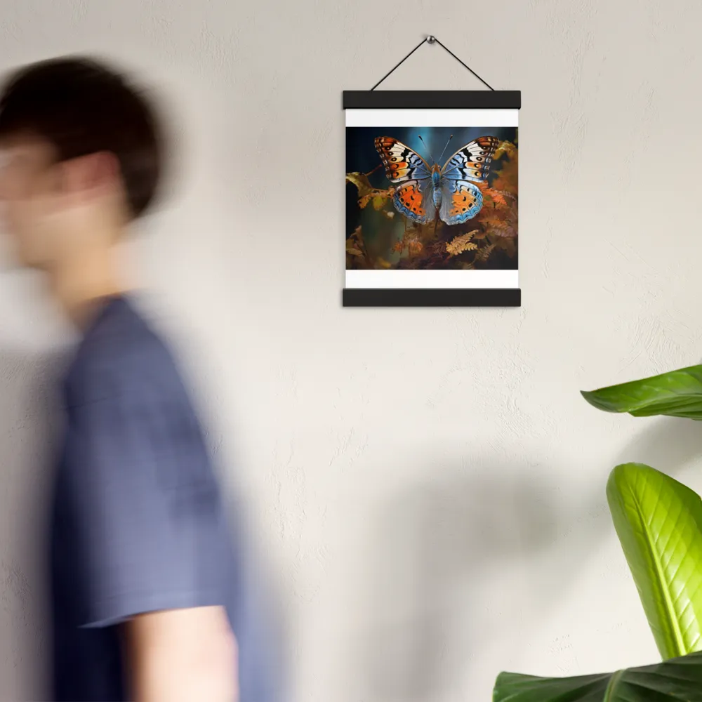 Harmony in Color: The Butterfly | Poster With Black Wood Hanger | 8″×10″