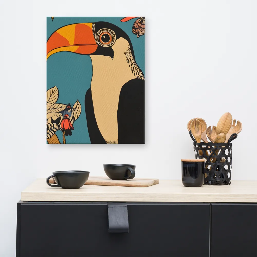 Tropical Majesty: The Toucan at Rest | Canvas | 16″×20″