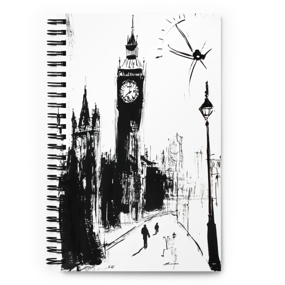 Clock Tower in Motion | Spiral Notebook