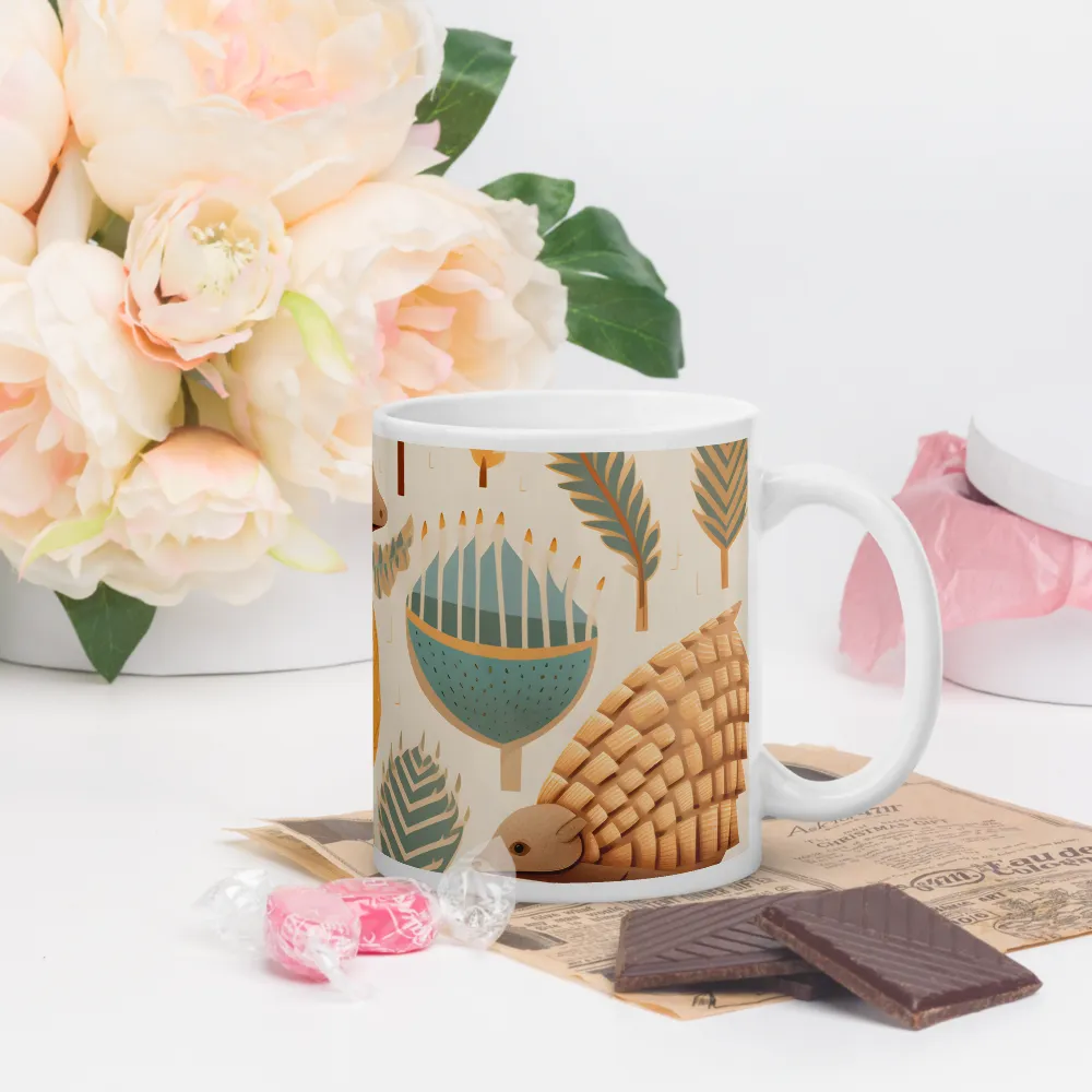 Pangolins in a Whimsical Habitat | Mugs | Multiple Sizes & Colors