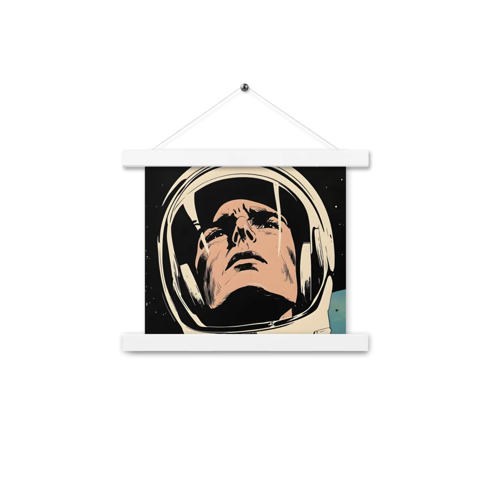 Gaze of the Astronaut | Poster With White Wood Hanger | 10″×10″