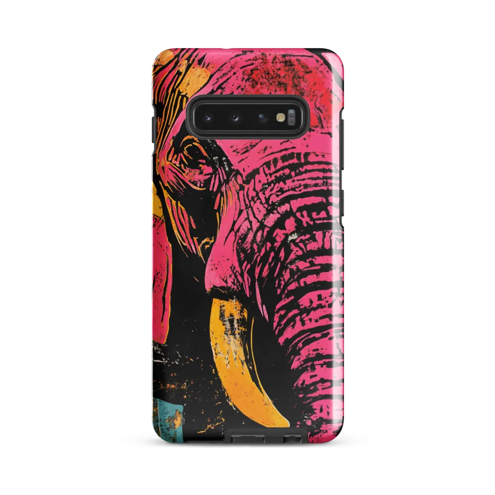 Bold Encounter: The Vibrant Elephant | Phone Case |  S10 Plus | Tough Case | Glossy