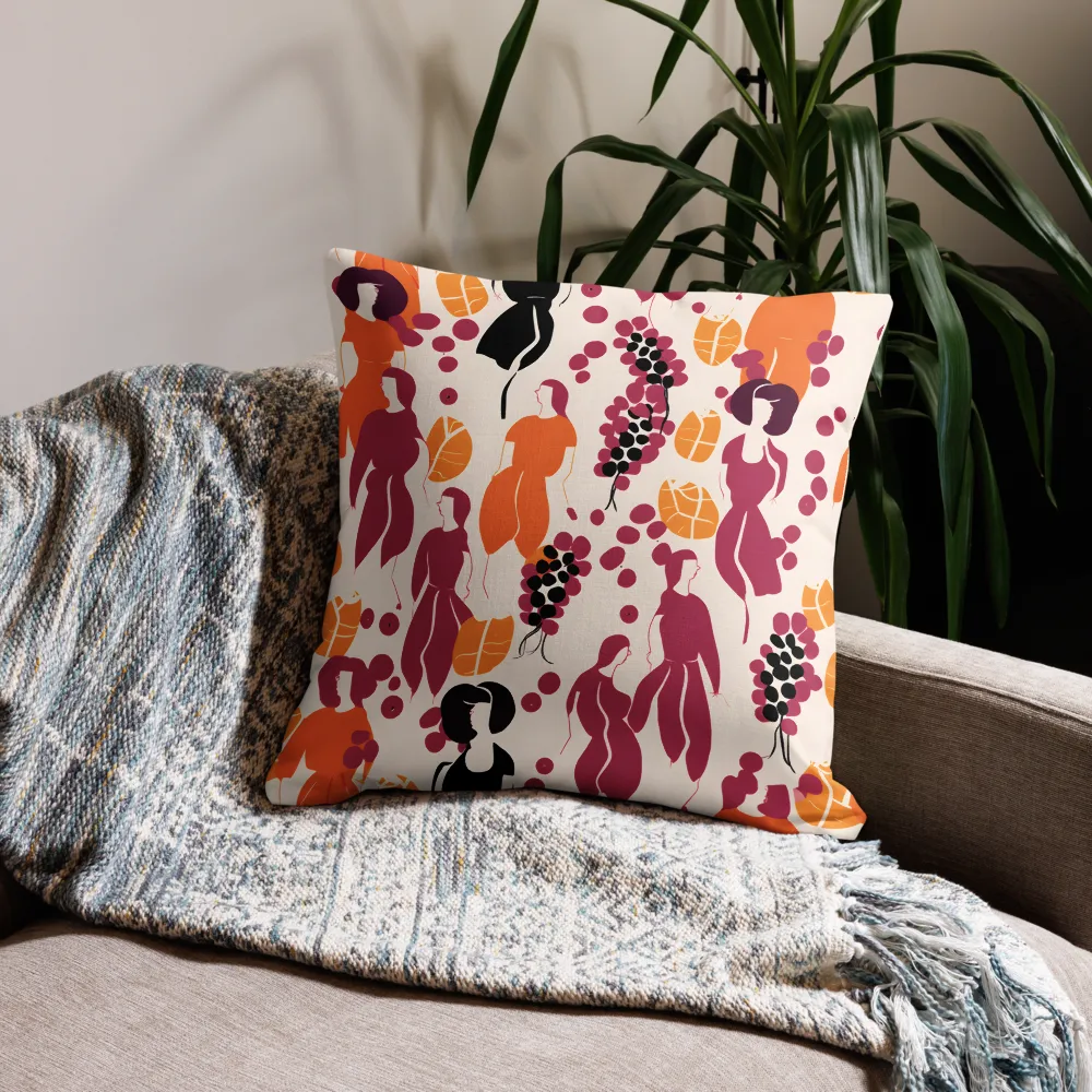 Fashion and Flora: An Abstract Dance | Pillow & Pillow Case | Multiple Sizes