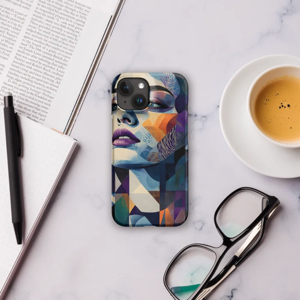 Fragmented Mystery: A Modern Portrait | Phone Case |  15 | Snap Case | Matte