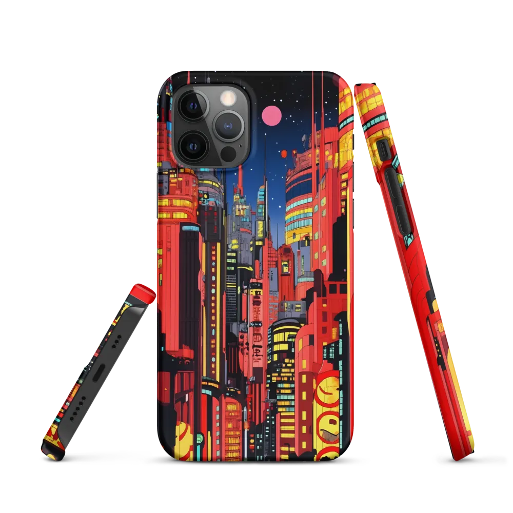 Neon Dreams: A Cyberpunk Cityscape | Phone Case |  12 Pro | Snap Case | Matte
