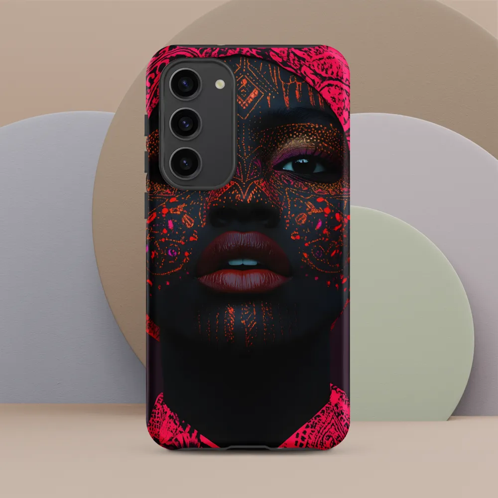 Neon Adornments: A Portrait of Cultural Expression
