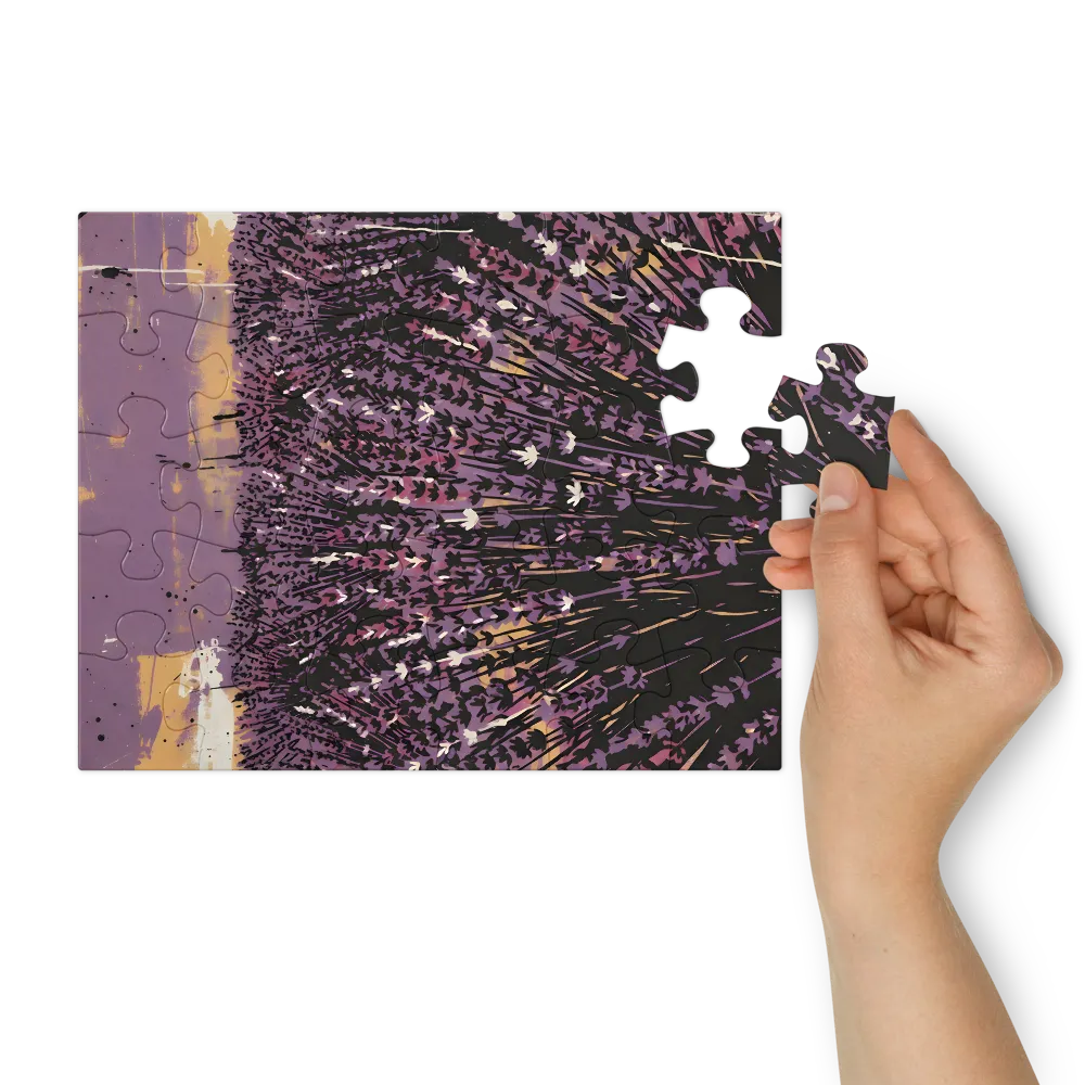 Lavender Field 
 Jigsaw Puzzle in Tin Box