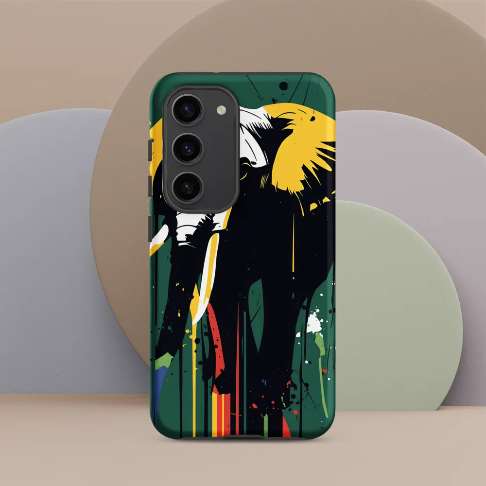 Majestic Minimalism: The Colorful Elephant