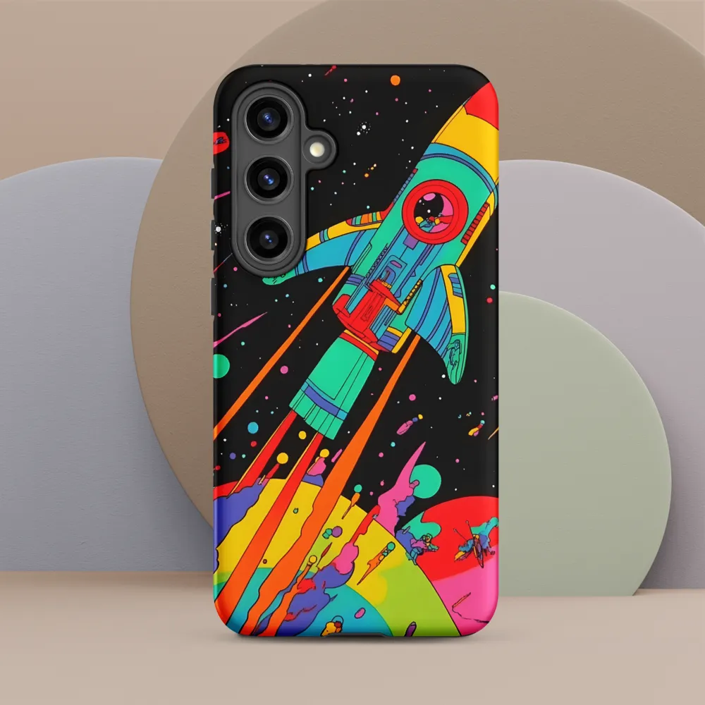 Cosmic Voyage: The Neon Lift-Off