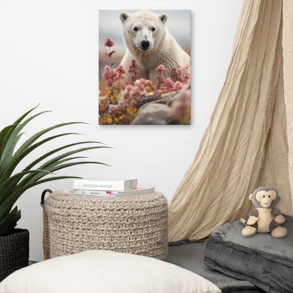 Curiosity Among Blooms: The Polar Bear