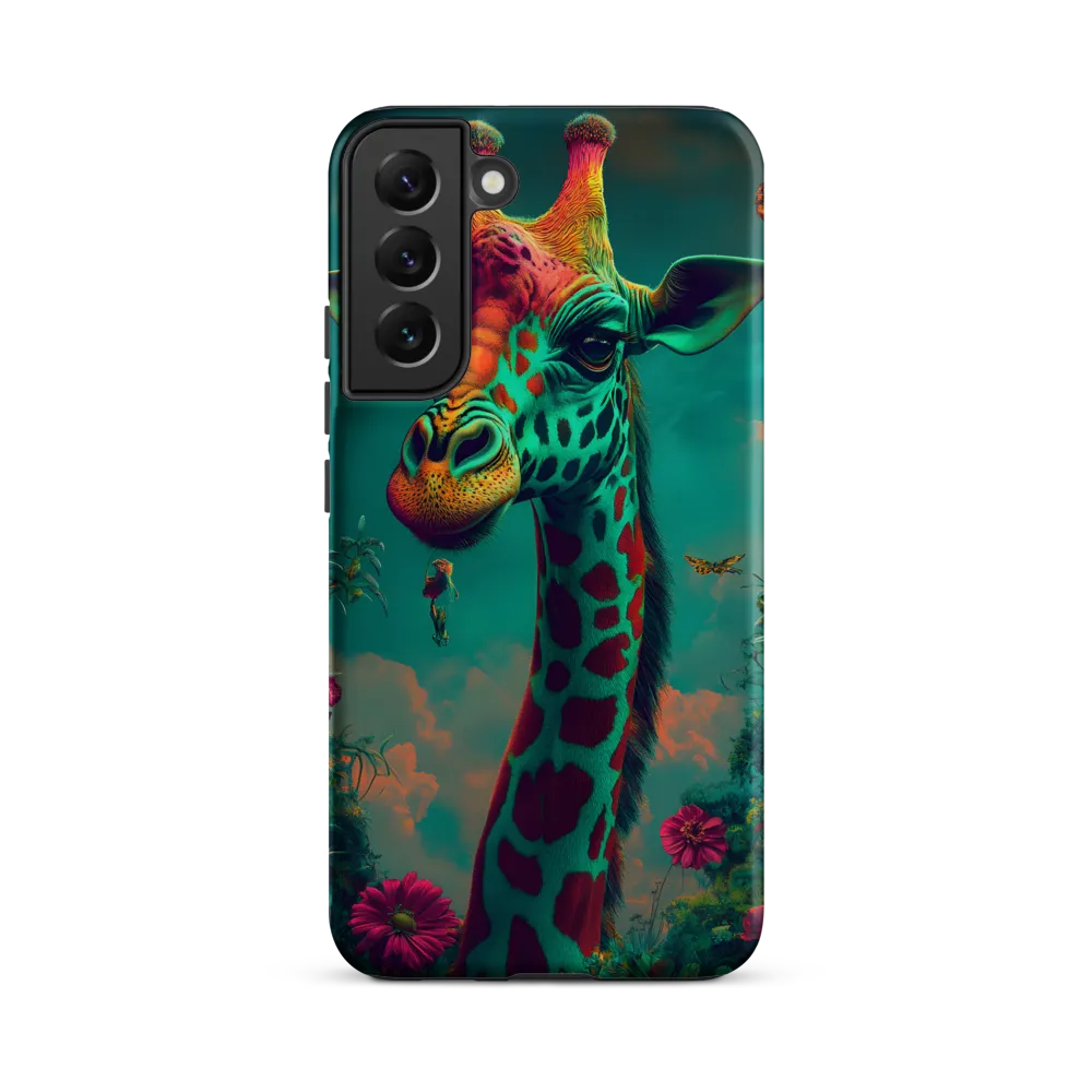 Whimsical Giraffe Among Blossoms