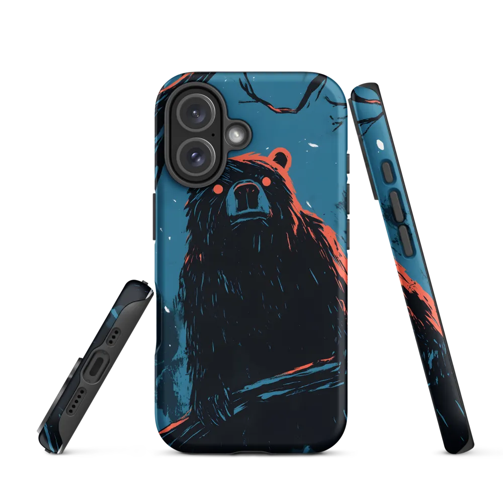 Eerie Majesty: A Bear in the Night | Phone Case