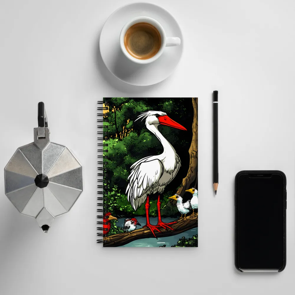 Unity in Nature: The Avian Gathering | Spiral Notebook