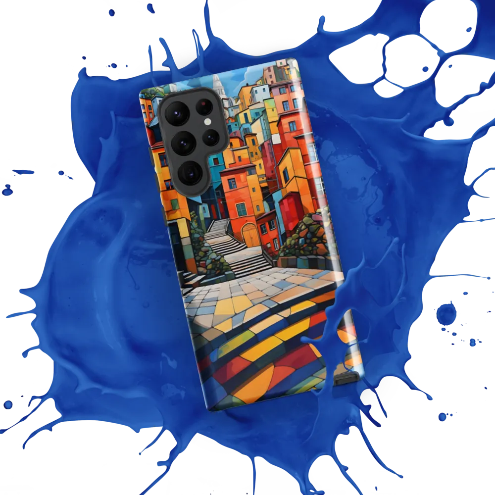 Vibrant Village: A Cubist Journey