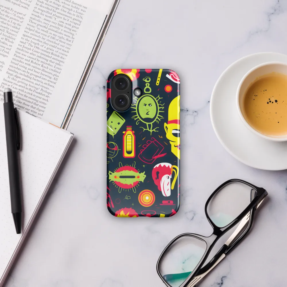 Neon Revelry: A Quirky Exploration of Modern Pop Art | Phone Case |  16 | Snap Case | Glossy