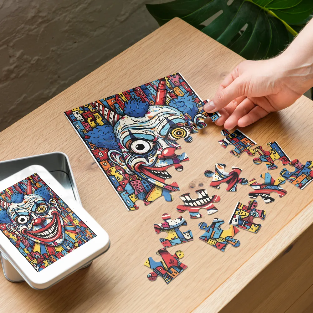 Carnival Menace 
 Jigsaw Puzzle in Tin Box